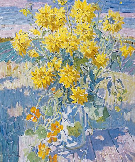 unknow artist September Yellow flowers china oil painting image